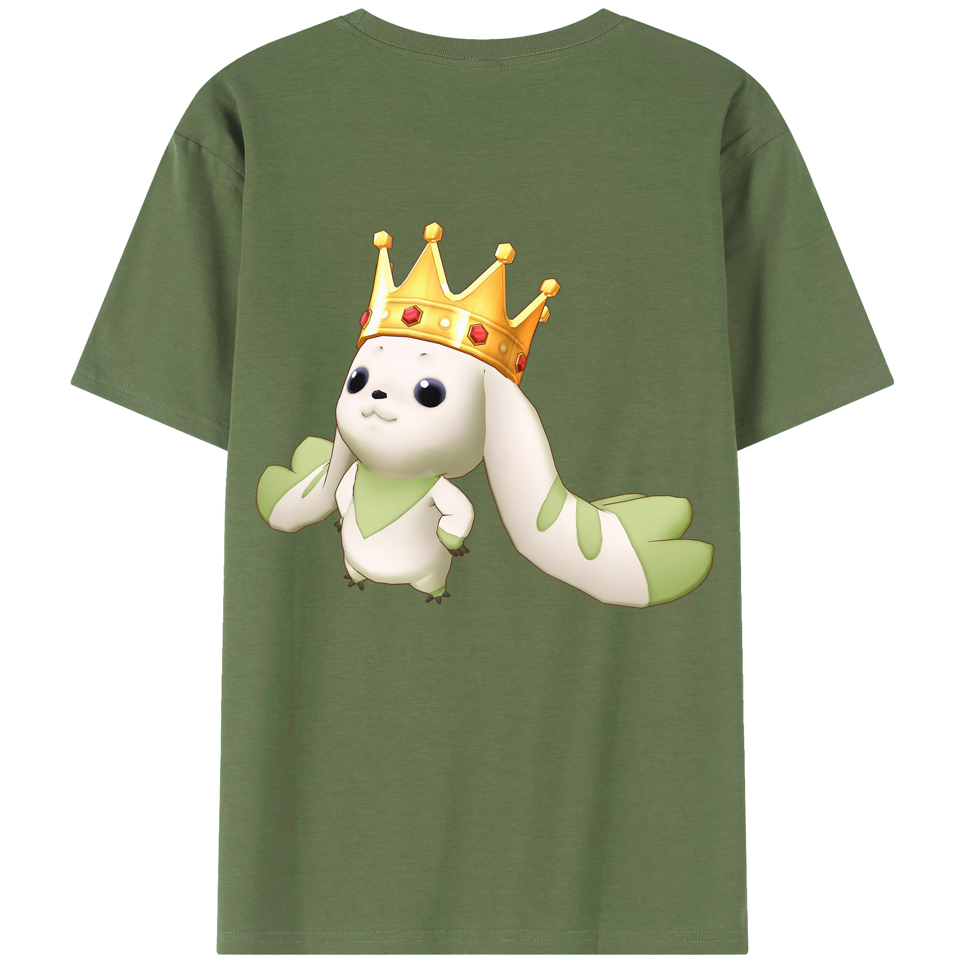 （画像用） Digimon デジタルモンスター/デジモン 綿100％ メンズ半袖Tシャツ（バックプリント） 通気性